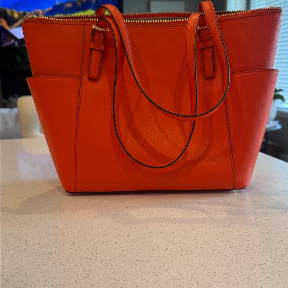 Michael Kors Vibrant Orange Tote - Picture 2 of 6